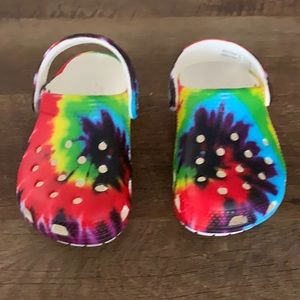 Multi Colored Crocs/worn once/like new/ great condition